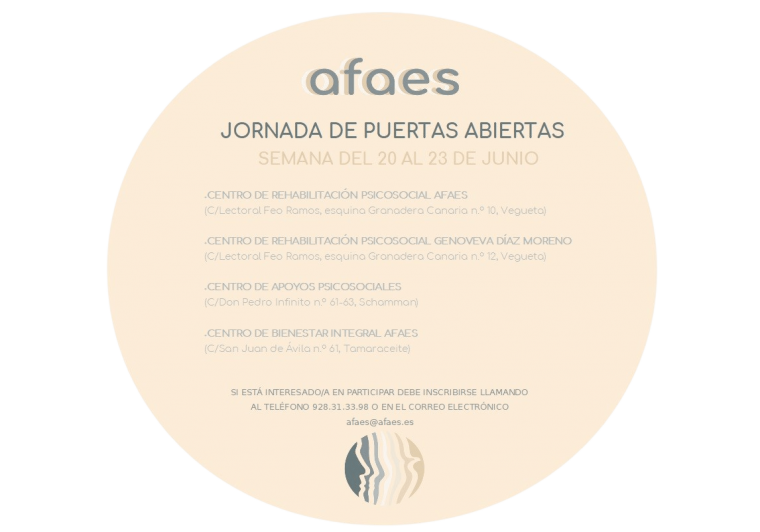 Jornada de Puertas Abiertas Asociación Salud Mental Afaes